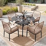 Best Round Patio Dining Sets with Umbrella Holes for Backyard Entertaining
