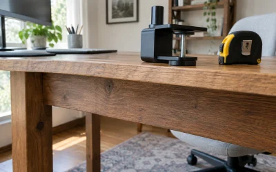 Check Desk Apron Clearance for a Clamp Accessory