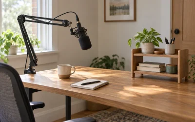 Plan a Microphone Arm Around a Desk Shelf