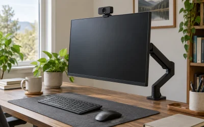 Keep Webcam Framing Consistent When Your Monitor Arm Moves