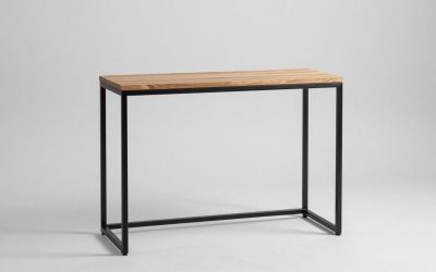 Console Table Metal Legs Wood Top