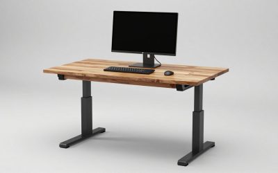 Rustic Lift Top Computer Desk with Drawers