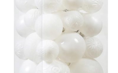 5 White Christmas Ornaments Set (October 2026)