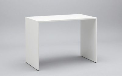 White Console Table with Wood Top