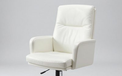 White Faux Leather Desk Chair: PU vs Bonded Leather, Yellowing and Sizing